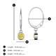 5 - Cara Yellow Diamond (4mm) Solitaire Dangling Earrings 