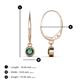 5 - Cara Lab Created Alexandrite (4mm) Solitaire Dangling Earrings 