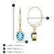 5 - Cara Blue Topaz (5mm) Solitaire Dangling Earrings 