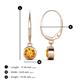5 - Cara Citrine (5mm) Solitaire Dangling Earrings 