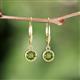 4 - Cara Peridot (5mm) Solitaire Dangling Earrings 