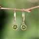 4 - Cara Peridot (5mm) Solitaire Dangling Earrings 