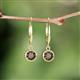 4 - Cara Smoky Quartz (5mm) Solitaire Dangling Earrings 