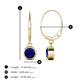 5 - Cara Blue Sapphire (5mm) Solitaire Dangling Earrings 