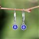 4 - Cara Tanzanite (5mm) Solitaire Dangling Earrings 