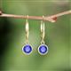 4 - Cara Tanzanite (5mm) Solitaire Dangling Earrings 