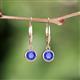 4 - Cara Tanzanite (5mm) Solitaire Dangling Earrings 