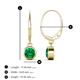 5 - Cara Emerald (5mm) Solitaire Dangling Earrings 