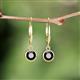 4 - Cara Black Diamond (5mm) Solitaire Dangling Earrings 