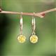 4 - Cara Yellow Sapphire (5mm) Solitaire Dangling Earrings 