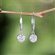 4 - Cara White Sapphire (5mm) Solitaire Dangling Earrings 