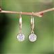 4 - Cara White Sapphire (5mm) Solitaire Dangling Earrings 