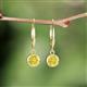 4 - Cara Yellow Diamond (5mm) Solitaire Dangling Earrings 