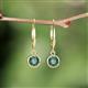 4 - Cara Lab Created Alexandrite (5mm) Solitaire Dangling Earrings 