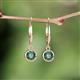 4 - Cara Lab Created Alexandrite (5mm) Solitaire Dangling Earrings 