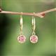 4 - Cara Morganite (5mm) Solitaire Dangling Earrings 