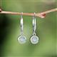 4 - Cara Opal (5mm) Solitaire Dangling Earrings 