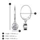 5 - Cara Lab Grown Diamond (5mm) Solitaire Dangling Earrings 