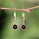 4 - Cara Red Garnet (5mm) Solitaire Dangling Earrings 
