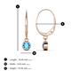 5 - Cara Blue Topaz (4mm) Solitaire Dangling Earrings 