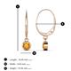 5 - Cara Citrine (4mm) Solitaire Dangling Earrings 