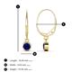 5 - Cara Blue Sapphire (4mm) Solitaire Dangling Earrings 