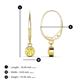 5 - Cara Yellow Sapphire (4mm) Solitaire Dangling Earrings 