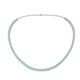 1 - Gracelyn 2.70 mm Round Aquamarine Adjustable Tennis Necklace 