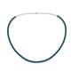 1 - Gracelyn 2.70 mm Round Blue Diamond Adjustable Tennis Necklace 