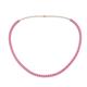 1 - Gracelyn 2.70 mm Round Pink Sapphire Adjustable Tennis Necklace 