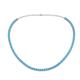 1 - Gracelyn 2.70 mm Round Blue Topaz Adjustable Tennis Necklace 