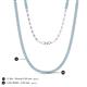 5 - Gracelyn 2.20 mm Round Aquamarine Adjustable Tennis Necklace 