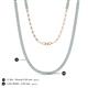 5 - Gracelyn 2.20 mm Round Aquamarine Adjustable Tennis Necklace 