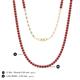 5 - Gracelyn 2.20 mm Round Pink Tourmaline Adjustable Tennis Necklace 