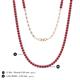 5 - Gracelyn 2.20 mm Round Pink Tourmaline Adjustable Tennis Necklace 