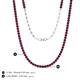 5 - Gracelyn 2.20 mm Round Rhodolite Garnet Adjustable Tennis Necklace 