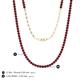 5 - Gracelyn 2.20 mm Round Rhodolite Garnet Adjustable Tennis Necklace 
