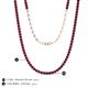 5 - Gracelyn 2.20 mm Round Rhodolite Garnet Adjustable Tennis Necklace 