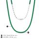 5 - Gracelyn 2.20 mm Round Emerald Adjustable Tennis Necklace 