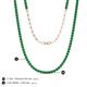 5 - Gracelyn 2.20 mm Round Emerald Adjustable Tennis Necklace 