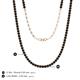 5 - Gracelyn 2.20 mm Round Black Diamond Adjustable Tennis Necklace 