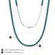 5 - Gracelyn 2.20 mm Round Blue Diamond Adjustable Tennis Necklace 