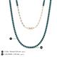 5 - Gracelyn 2.20 mm Round Blue Diamond Adjustable Tennis Necklace 