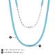 5 - Gracelyn 2.20 mm Round Blue Topaz Adjustable Tennis Necklace 