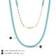 5 - Gracelyn 2.20 mm Round Blue Topaz Adjustable Tennis Necklace 