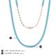 5 - Gracelyn 2.20 mm Round Blue Topaz Adjustable Tennis Necklace 