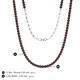 5 - Gracelyn 2.20 mm Round Red Garnet Adjustable Tennis Necklace 