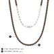 5 - Gracelyn 2.20 mm Round Smoky Quartz Adjustable Tennis Necklace 