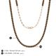 5 - Gracelyn 2.20 mm Round Smoky Quartz Adjustable Tennis Necklace 