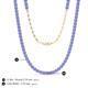 5 - Gracelyn 2.70 mm Round Tanzanite Adjustable Tennis Necklace 